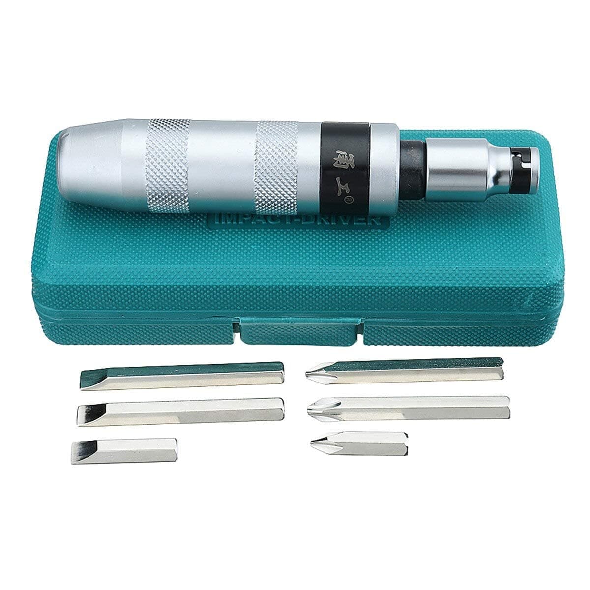 Hetkrishi 7Pcs Impact Screwdriver Set MultiPurpose Chrome Vanadium Steel Portable Screw Driver Chisel Bits Professional Tools