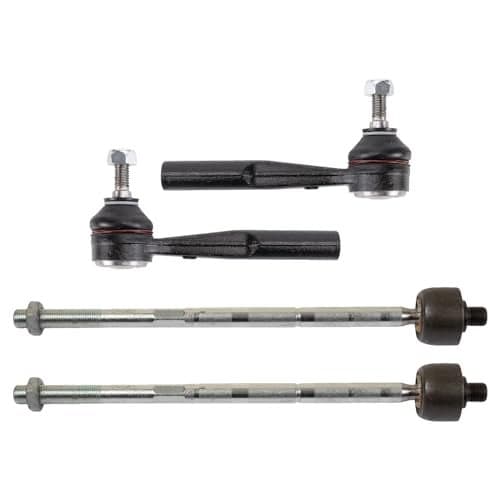 TRQ Front Inner and Outer Tie Rod Set Compatible with 20162020 Fiat 500X 20152018 Jeep Renegade