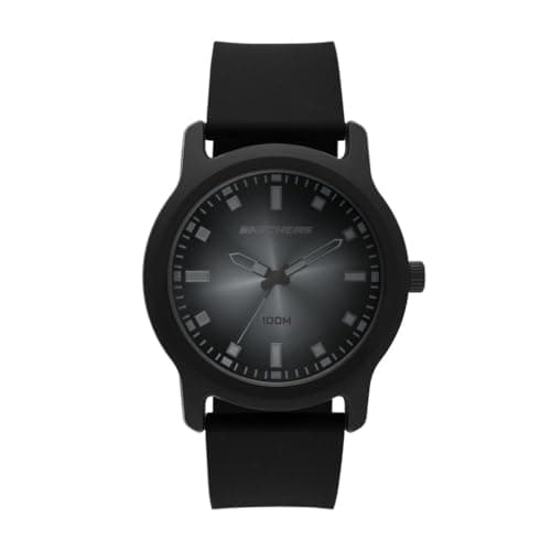 Skechers Men's Ostrom Three Hand Black Silicone Watch