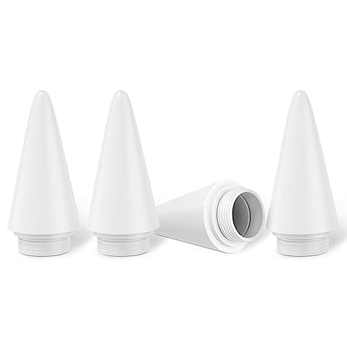 KINGONE Replacement Tips, POM Material Stylus Pen Nibs for KINGONE Upgrade iPad Pencil - White (4 Pack) Only for Asin: B09KGV7WSV