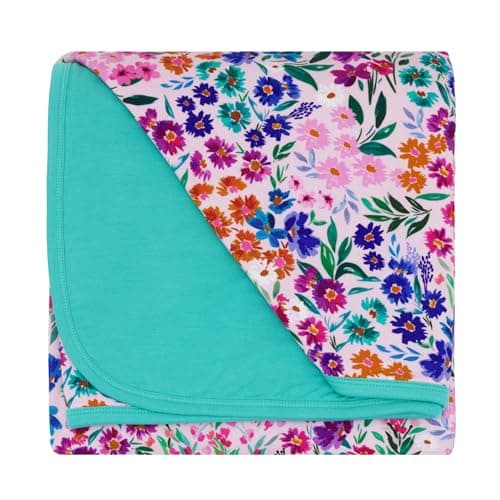 Little Sleepies Cloud Blanket Soft Viscose from Bamboo Toddler Baby Blanket for Boys Girls Lightweight Perfect for Hot Sleepers 50 x 50 Large Sweet Pea