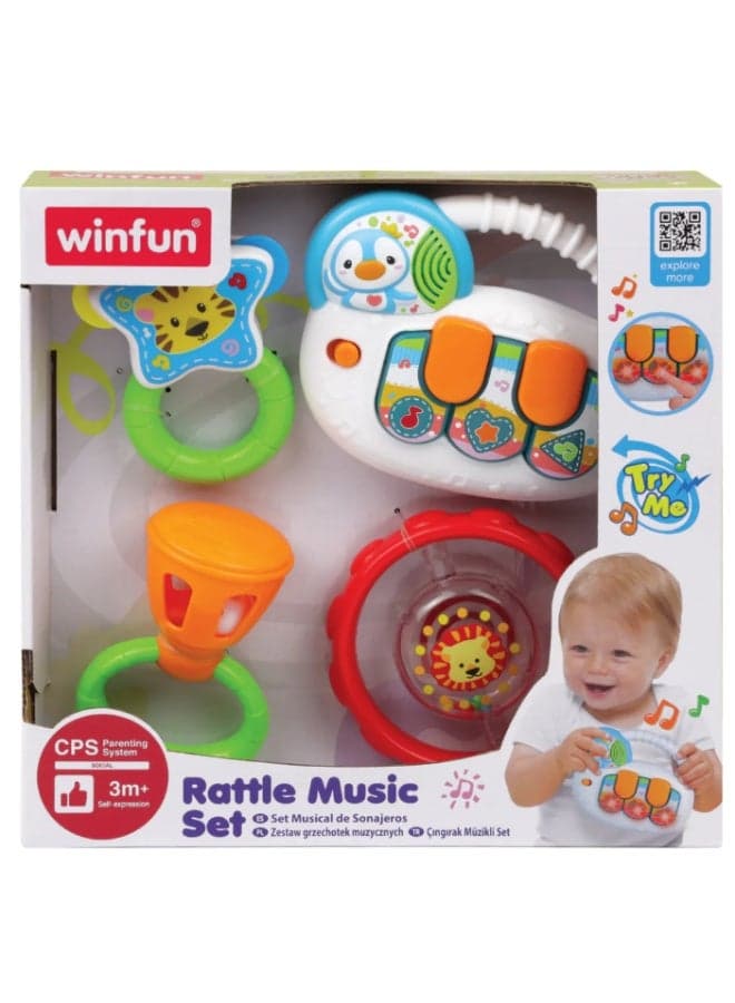 Winfun Rattle Music Set Keyboard Musical Toy Set for Babies & Toddlers