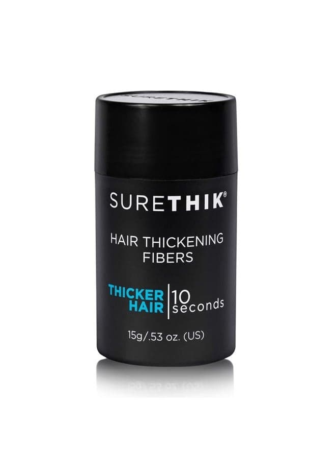 Hair Fibers, 15g (Dark Brown), Fills Thinning Hair for Visibly Fuller Look, Conceals Bald Spots, Natural Look, For Men & Women