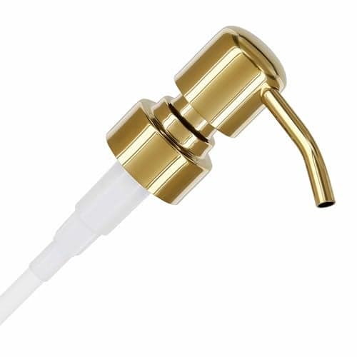 ALTGLAS Stainless Steel Soap Pump 'Zagreb' as Replacement for Liquid Hand Soap Dispensers (Shiny Gold) - Fits e.g. Jack Bottle