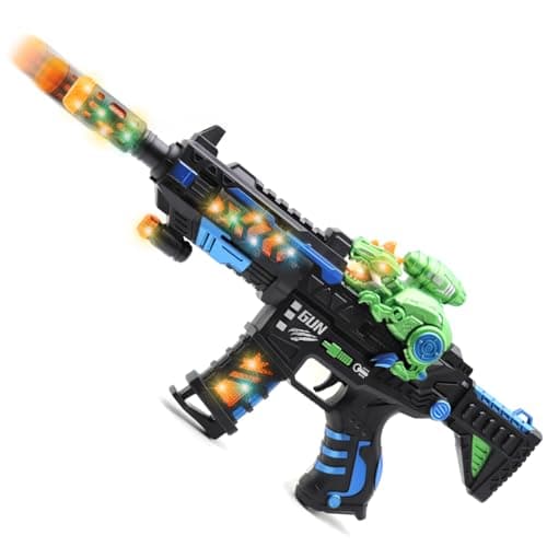 DaoDaoZhu Dinosaur Light Up Toy Gun with Sound Effects NoiseMaking Gun Toys for Kids IndoorOutdoor Play Halloween Costume Christmas Birthday Dinosaur Gifts for 3 4 5 6 7 Year Old Boys Toddlers