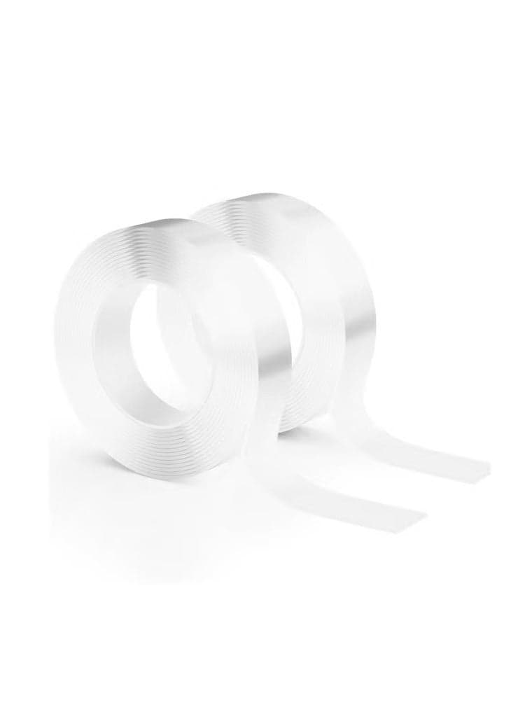 2 PCS Nano Double Sided Tape Heavy Duty, Multipurpose Transparent Tape ,Removable Mounting Tape For Poster,Carpet,Rug, Dorm Classroom Office Decoration