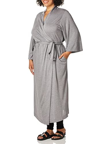 Natori Women's Shangri-La Robe,Heather Grey,Large