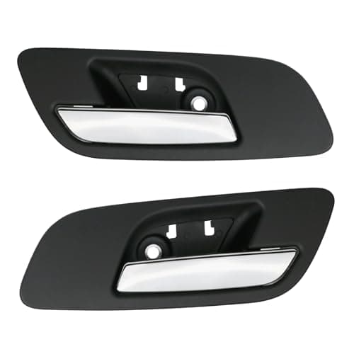 omoZone 2pcs Interior Door Handles Without Hole Front Left &Right Side Black Compatible with 2007-2014 Chevrolet Chevy Silverado 1500 2500 3500 Avalanche Suburban Tahoe, GMC Sierra Yukon