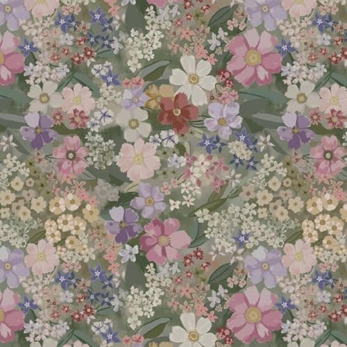 Ismoon Floral Peel and Stick Wallpaper Vintage Wallpaper 17.3in x 6.56ft Pink/Green Floral Wall Paper Boho Waterproof Removable Self-Adhesive Wall Paper for Nursery Bedroom Shlef Cabinet Décor