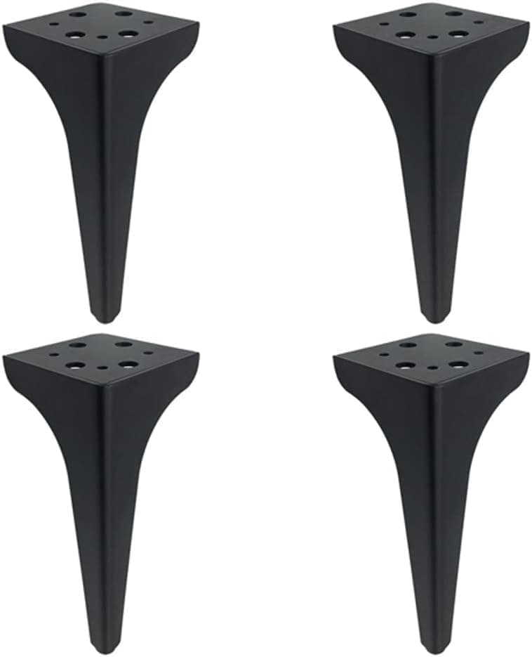 HIRVALL Metal Furniture LegsCabinet Legs Set of 4Furniture FeetCouch LegsBlack Dresser LegsModern Style Furniture Sofa LegsDIY Couch Replacement LegBlackGold 8 Black