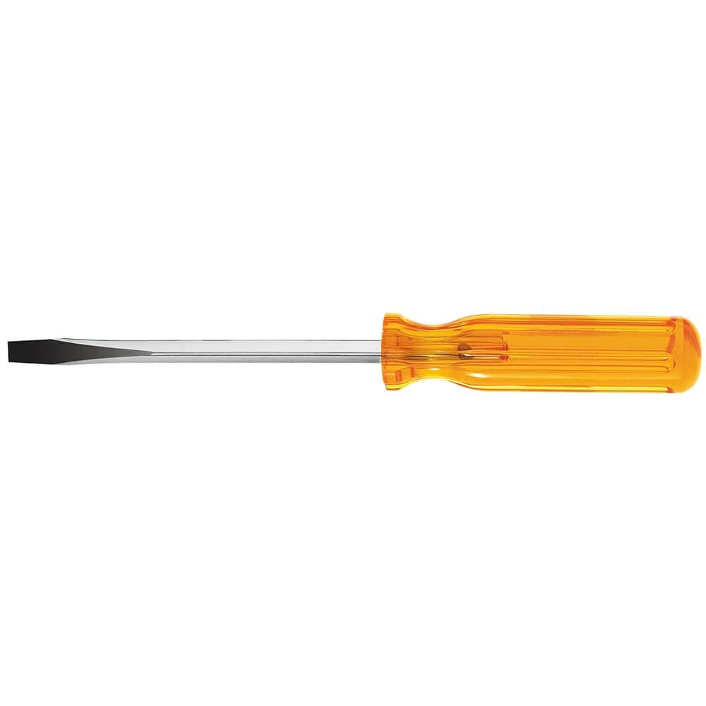 Klein Tools BD306 516Inch Flat Head Screwdriver with Keystone Tip Made in USA 6Inch Square Shank and Comfordome Handle