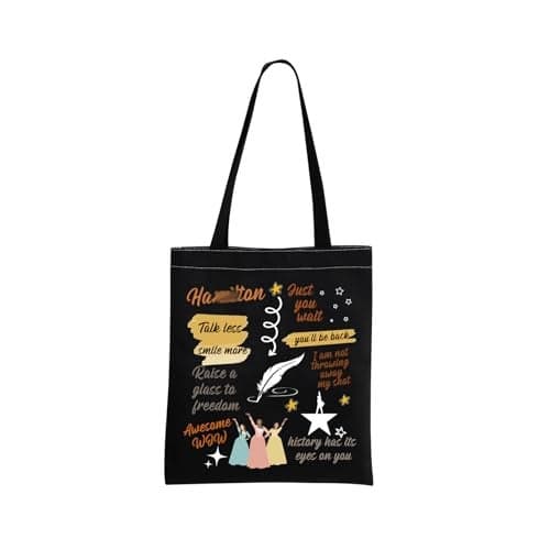 MNIGIU Musical Merch Theatre Fan Gift Musical Tote Bag Gift (Black)