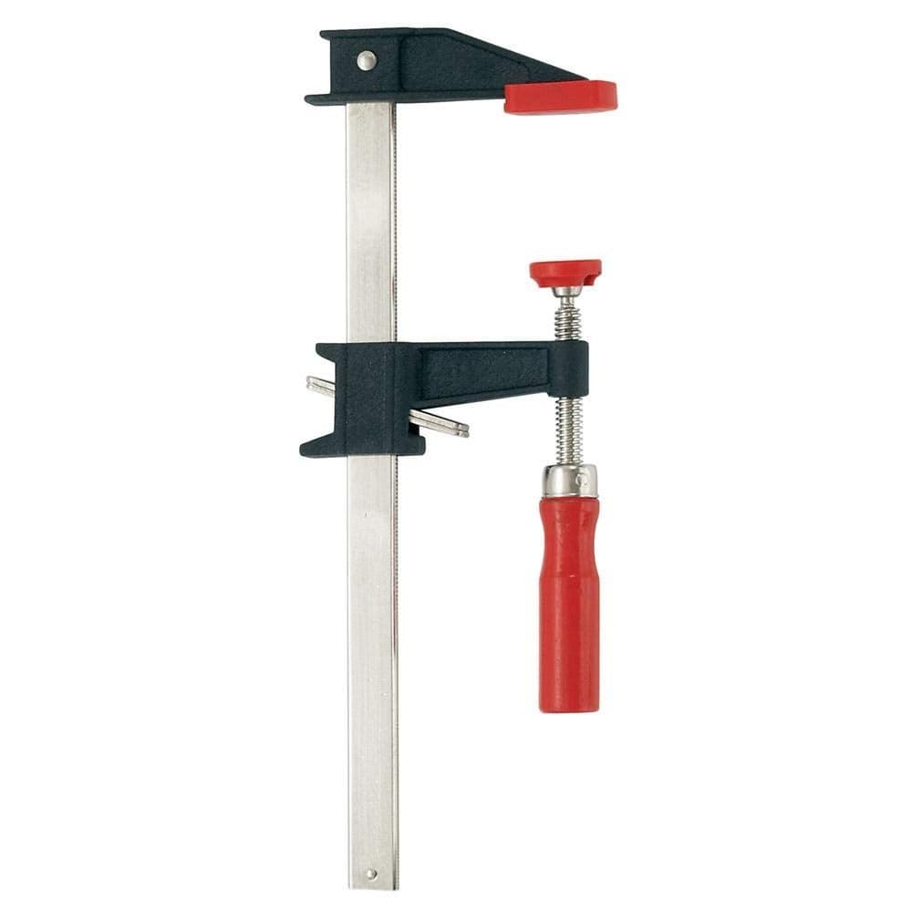 Bessey Clutch Style Bar Clamps 12 In 1200 lb GSCC5012 Woodworking Clamps with Ergonomic Handle NonMarring Pads Durable CastIron Jaws Serrated Rail for Carpentry Cabinetry