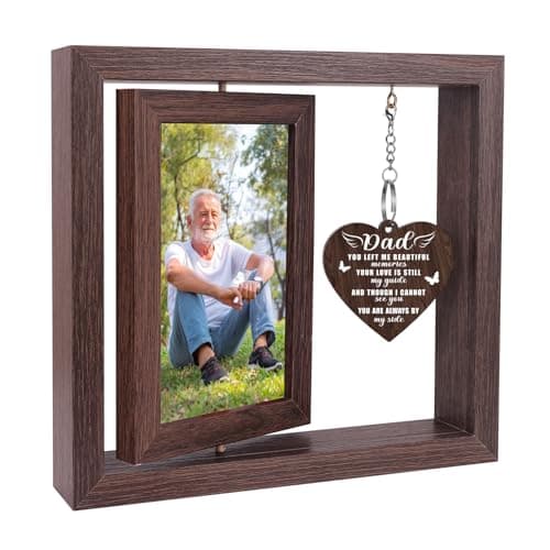 Boiveco Memorial Gifts for Loss of Dad, Sympathy Gift for Loss of Dad Memorial Picture Frame, In Memory of Father Grief Remembrance Bereavement Funeral Condolence Gifts for Loss of Father, Display Two 4x6 Photos