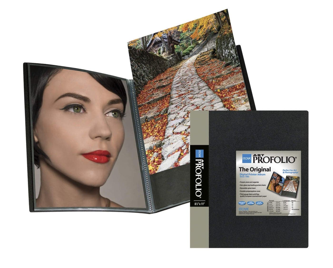 Itoya Original Art ProFolio 8.5x11 Black Art Portfolio Binder with Plastic Sleeves with 48 Pages - Portfolio Folder for Artwork with Clear Sheet Protectors - Presentation Book for Art Display