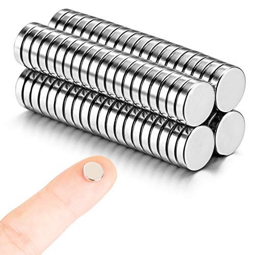 MEALOS Magnets 80 Round Refrigerator Magnets 8mmx2mm for Crafts Miniatures Paper Crafts Includes Storage Case
