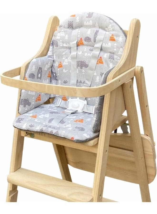 ZARPMA Highchair Cushion Insert for Wooden Highchair with 5-Point Harness