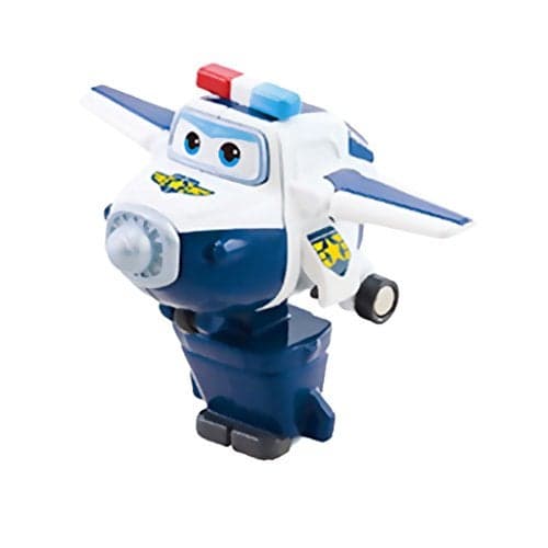 Super Wings 5 Transforming Paul Airplane Toys Vehicle Action Figure Plane to Robot Suitable 3 4 5 Year Old Preschool Kids Fun Plane Toys for Boys and Girls Birthday Gifts Blue