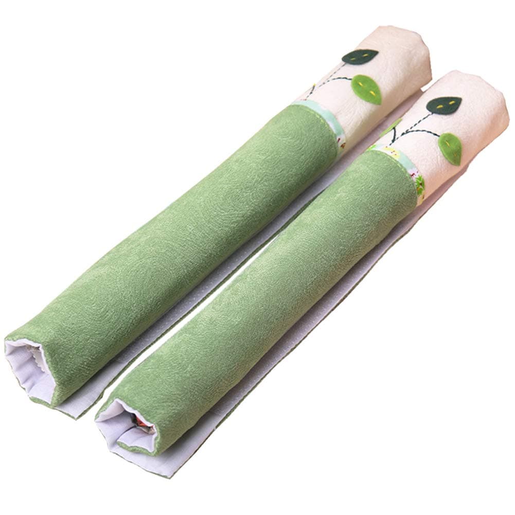 2Pcs Refrigerator Door Handle Covers Keep Kitchen Appliance Clean From Smudges Fingertips Dust Drips Food Stains Decor Protector for Dishwashers Microwave Oven and Furniture with Handle Green
