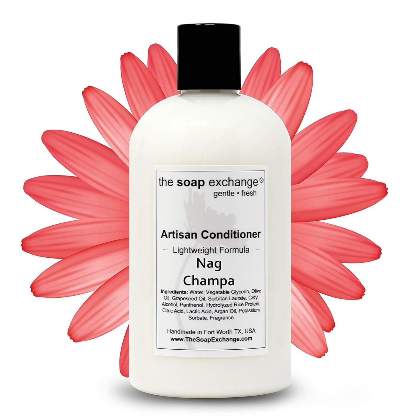 Hair Conditioner Nag Champa Scent Hand Crafted 12 fl oz 354 ml Natural Artisan Hair Care Sulfate Paraben Free Nourish Moisturize Protect Made in the USA