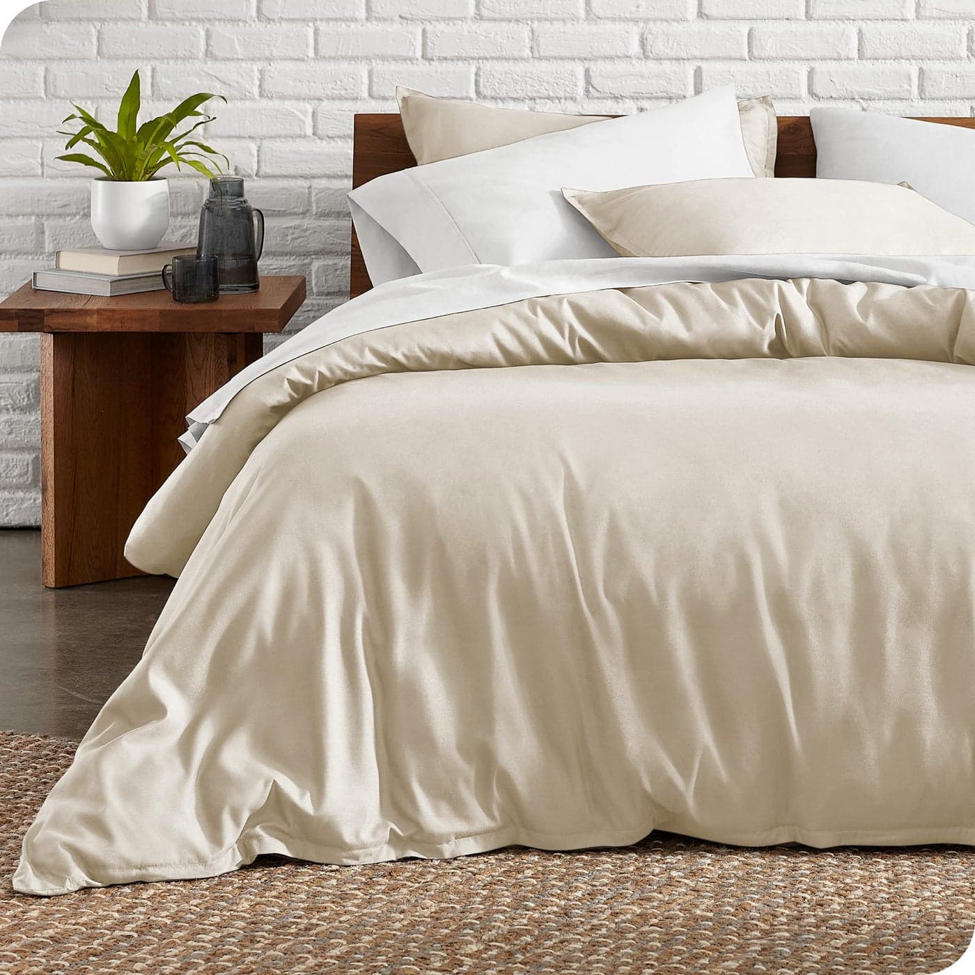 Bare Home Duvet Cover Set King Size Premium 1800 UltraSoft Duvet Cover Set Lightweight Cooling Duvet Cover Bed Duvet Cover with 2 Pillowcases King Sand