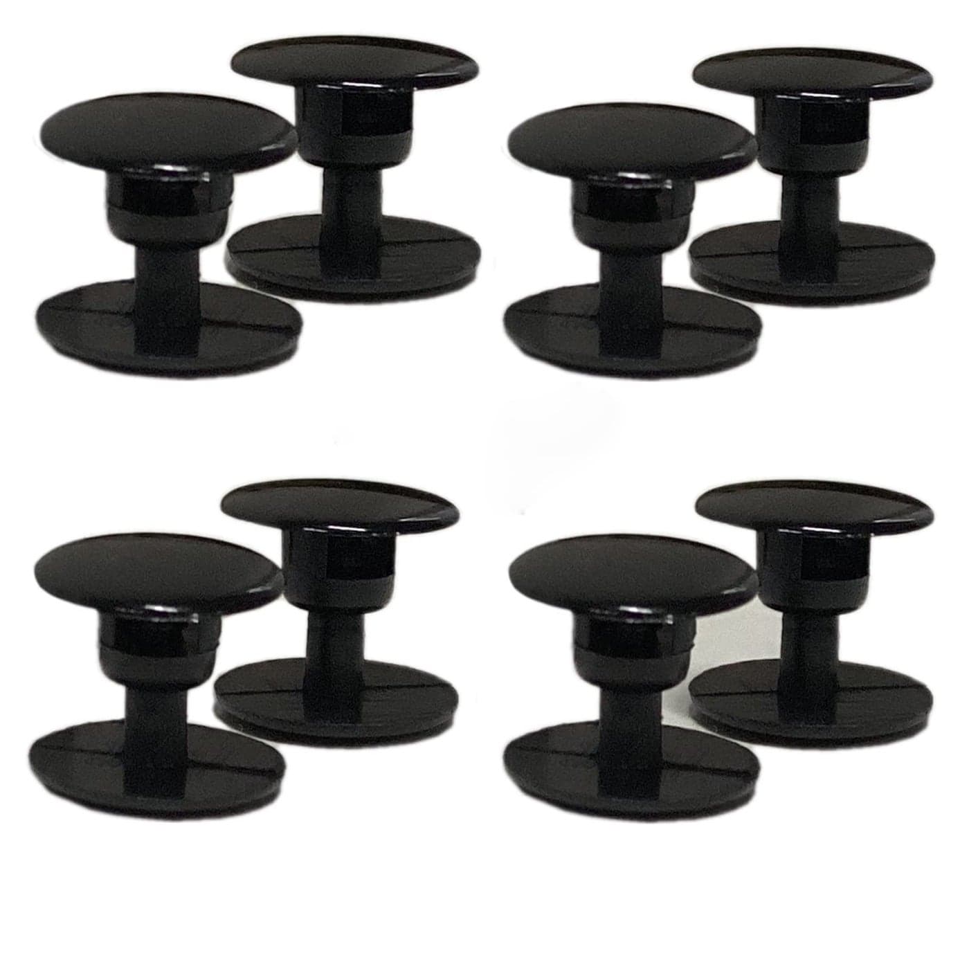 8 Sets Replacement Rivets for Beach Shoe Replacement Button Replacement Parts Compatible for Clog Beach Shoe Strap Repair Black