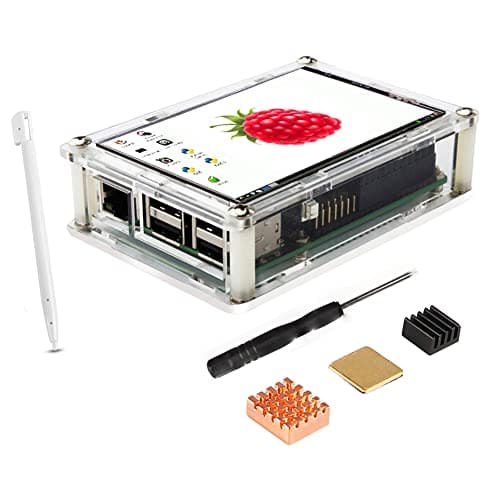 Raspberry Pi 3 B+ TFT Touch Screen Display Monitor,3.5 inch LCD 320x480 Display + Touch Pen + Protective Case + Heatsink for Raspberry Pi 3 Model B, Pi 2 Model B, Pi Model A+ A