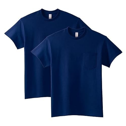 Gildan Adult Ultra Cotton T-Shirt with Pocket, Style G2300, 2-Pack, Navy, X-Large