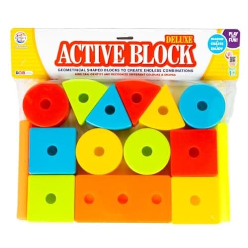 RATNA'S Active Block Deluxe Geometrical Shaped Blocks to Create Endless Combinations Toys for Kids 1+ Year