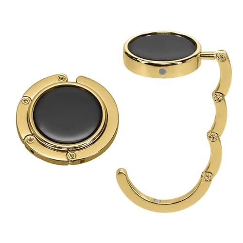 kwmobile Purse Hanger for Table (Set of 2) - Purse Hook for Table - Folding Handbag Hanger - Portable Bag Holder