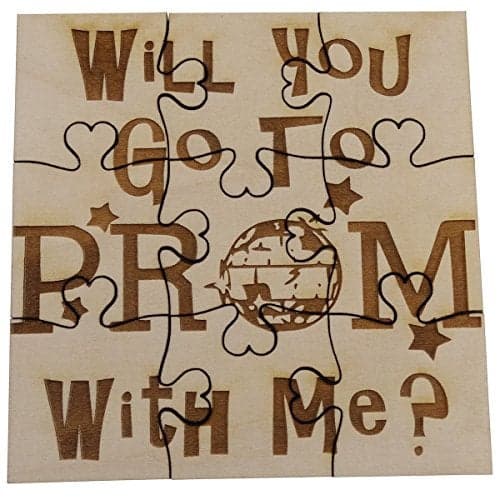 Will You Go to Prom with Me 9 Piece Square Basswood Jigsaw Puzzle Promposal