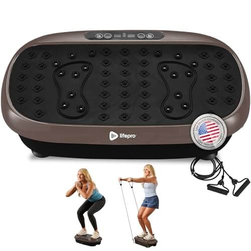Lifepro HexaPlate Lite Vibration Plate Exercise Machine with Magnetic Acupoints - Full Body Vibration Platform for Beginners and Recovery - Lymphatic Drainage Massager for Muscle Toning and Fitness