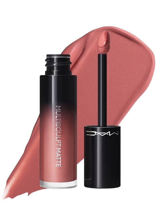 MAC Cosmetics Multisculpt Matte Liquid Eyeshadow + All-Over Colour – Velvet Teddy - Deep-Toned Beige Matte Multi-Use Eye & Face Sculpting Colour – 4ml