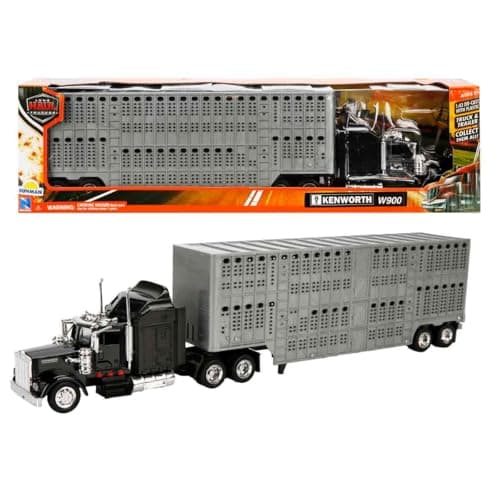143 DC Kenworth W900 Pot Belly Livestock Trailer