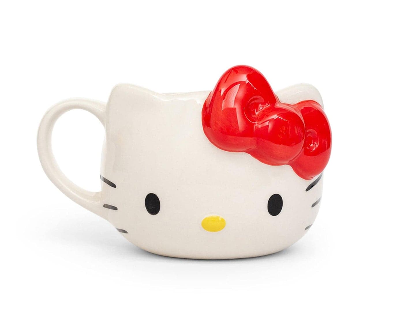 Silver Buffalo Hello Kitty Face Ceramic 3D Sculpted Mug, 22-Ounces