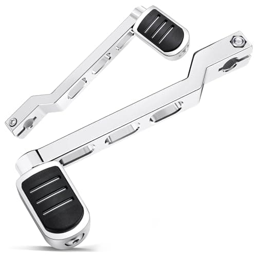 Benlari Heel Toe Shifter Lever Pegs CNC Shift Lever Peg Fit for Harley Touring Electra Glide Street Road Glide Road King 1988later FL Softail 1986later Tri Glide Trikes 2008later Chrome