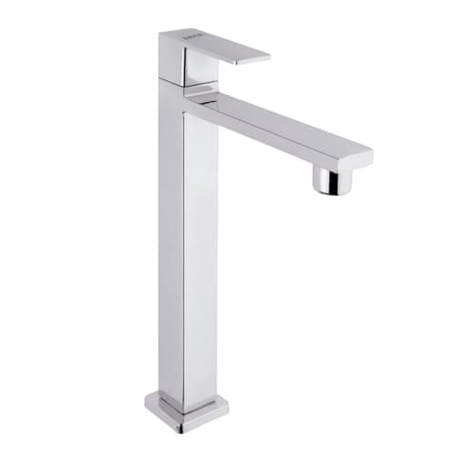 Enicet 12 Inch High Neck Pillar Tap, SS 304, Chrome Finish,Bathroom Table Top Wash Basin Tap for Home, 12 Inch Tall Extended Body Pillar Cock, Smooth Foam Flow (TE120)