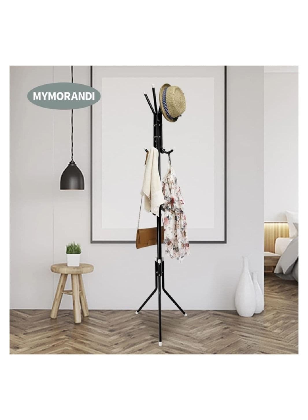 Corridor-Style Freestanding Iron Hanger Bedroom Vertical Clothes Coat Rack