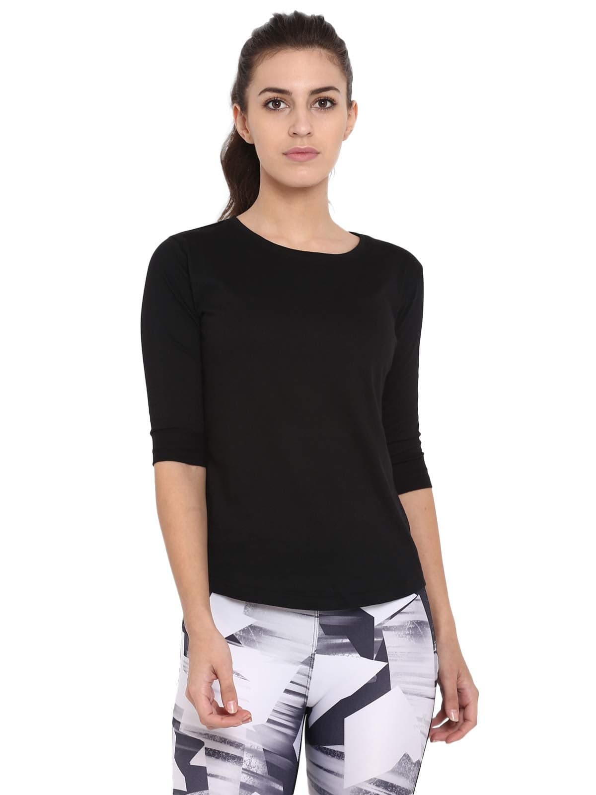 Ap'pulse Women's 3/4 Rollover Sleeve Tshirt