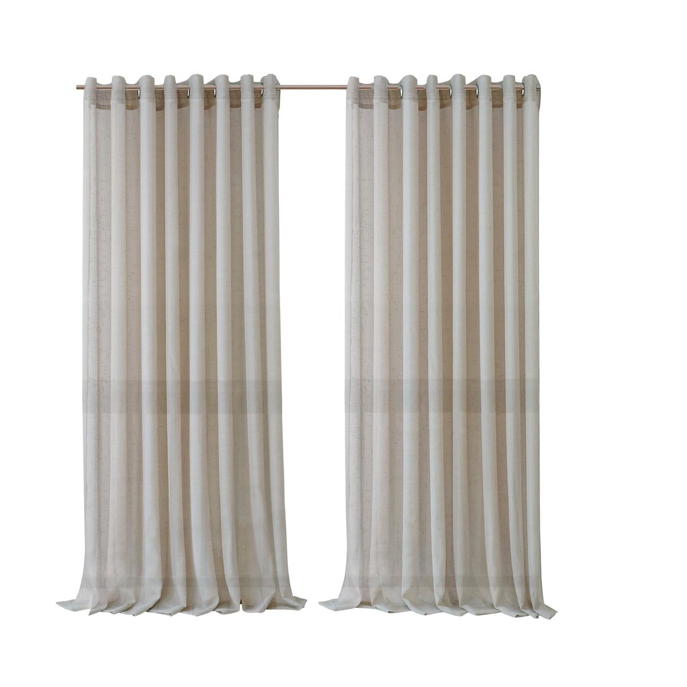 Elrene Home Fashions Carmen Sheer ExtraWide Weatherproof IndoorOutdoor Grommet Top Curtain Panel with Coordinating Tieback for Porch Pergola Patio Deck 114W x 95L Natural