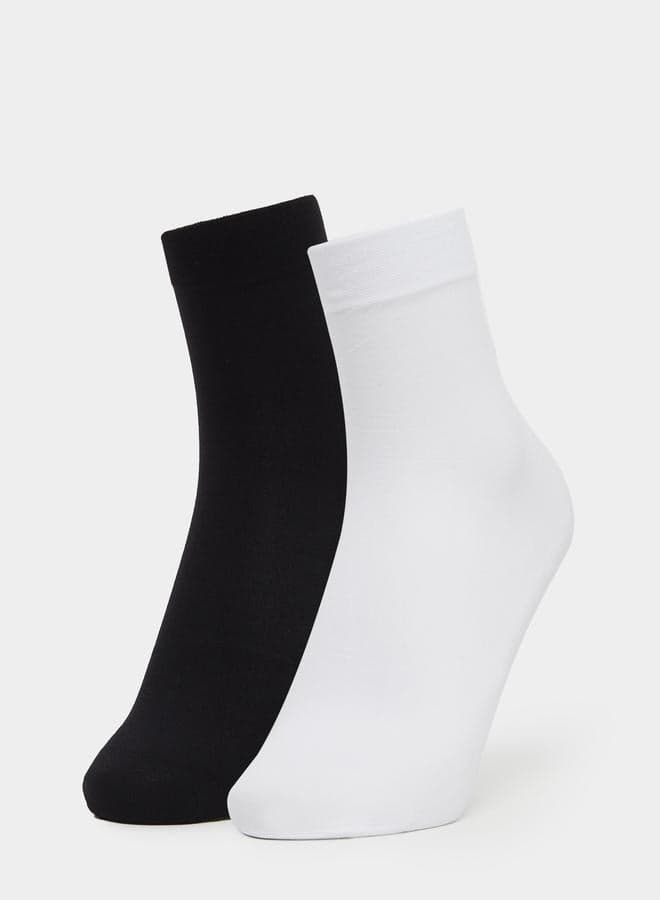 Set of 2 - Solid Crew Socks
