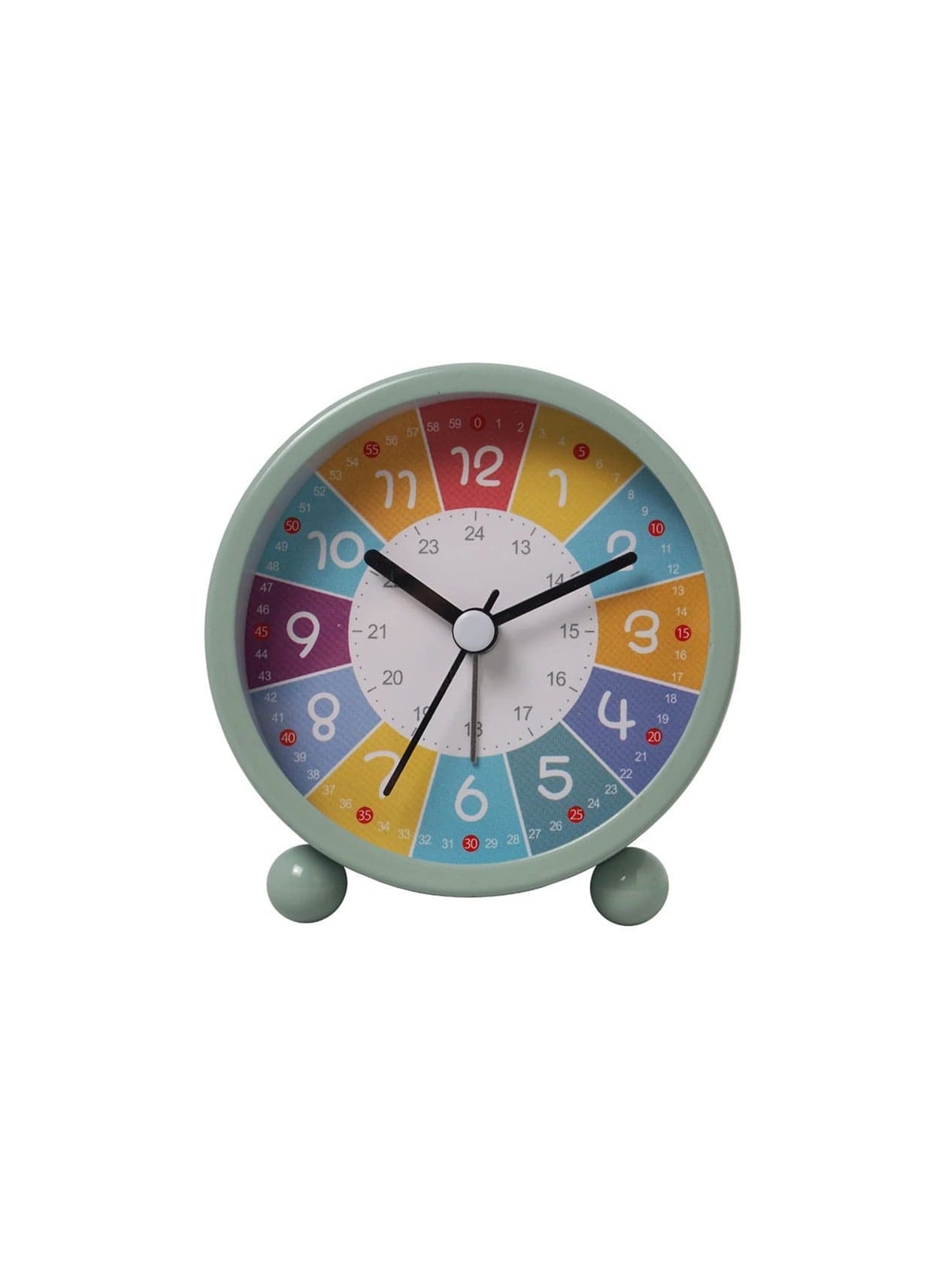 Children's Alarm Clock, Metal Digital Silent With Night Light, 3 Inch Cartoon Sleep Trainer Clock (Green)