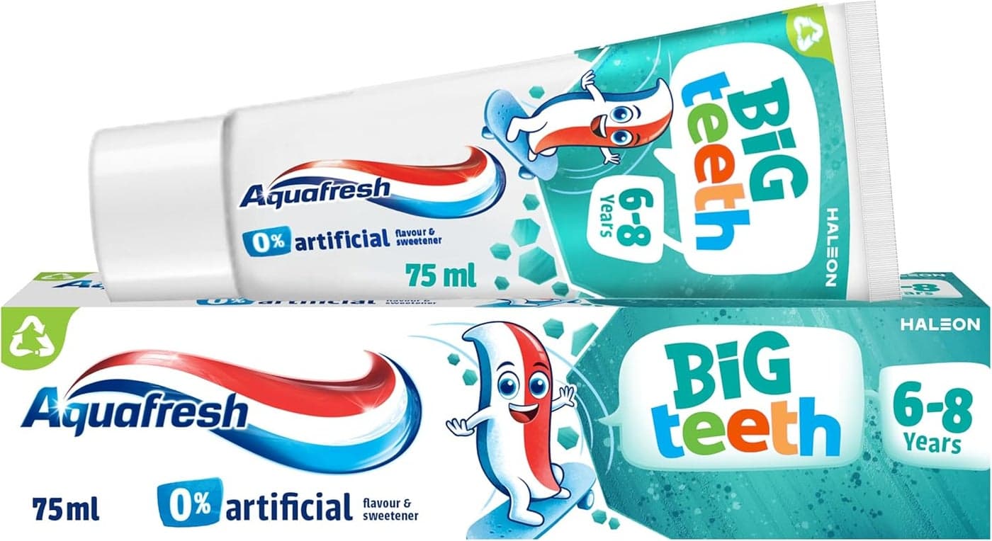 Aquafresh Big Teeth Toothpaste 68 years Kids toothpaste Lasting Protection for New Permanent Teeth 75ml