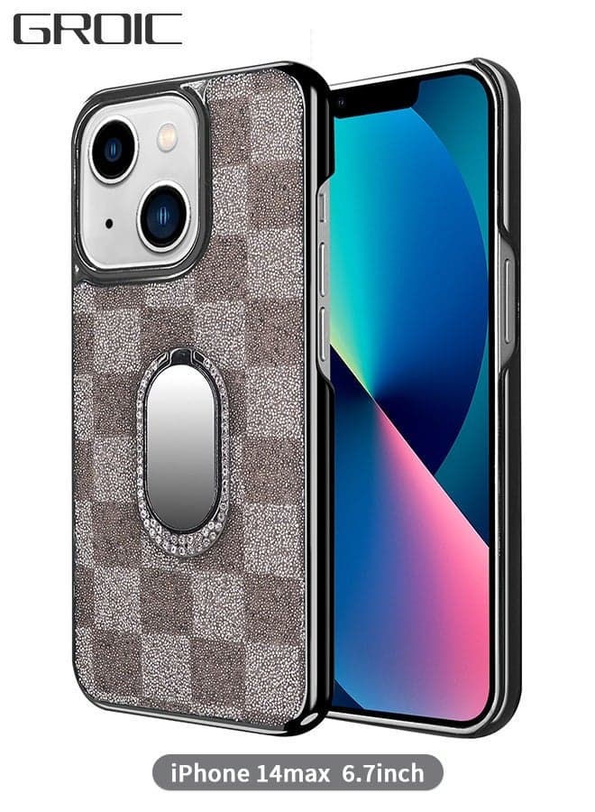 IPhone 14 Max Case 6.7 Inch,Sparkle Diamond Cover Slim Protective Case,Back & Ring Stand + Camera Lens Protector