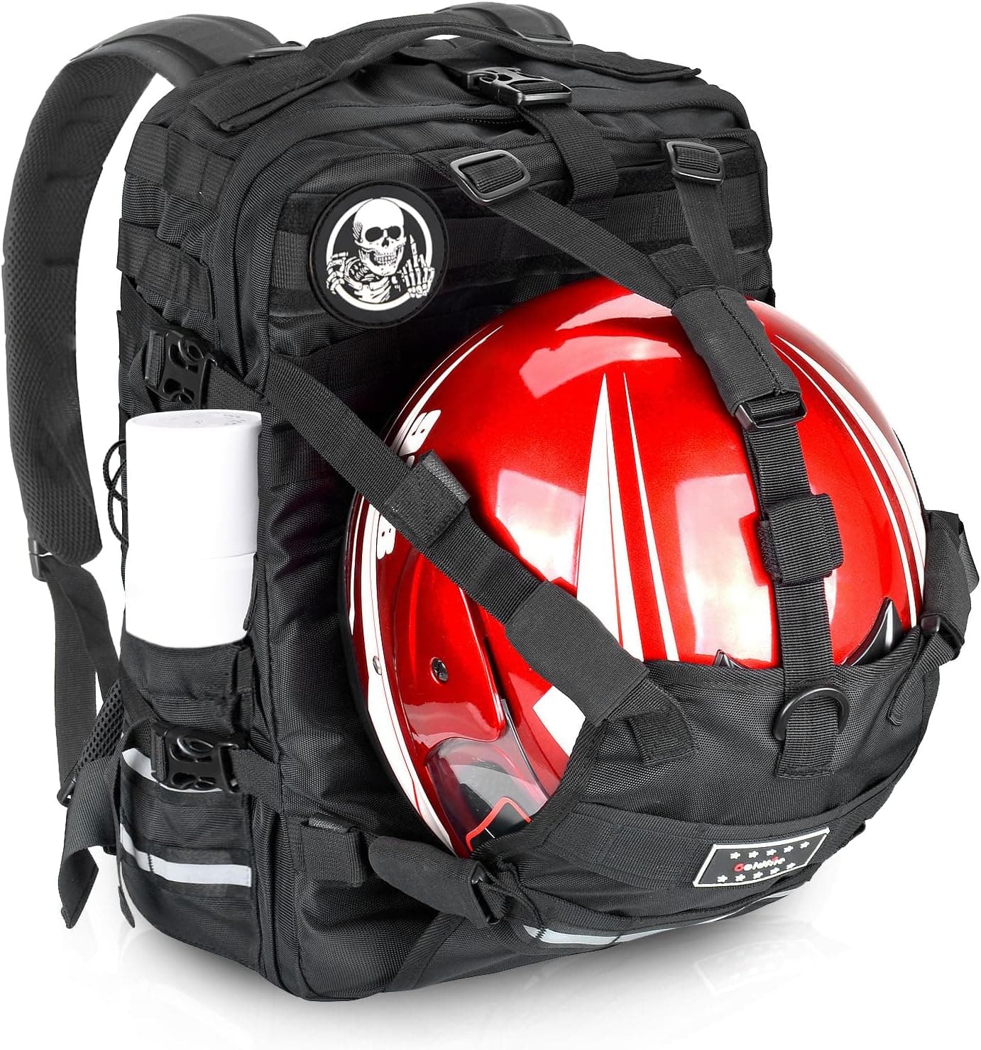 Goldfire Motorcycle Helmet Backpack Bag - Large Capacity Molle Storage for ATV/UTV Cycling