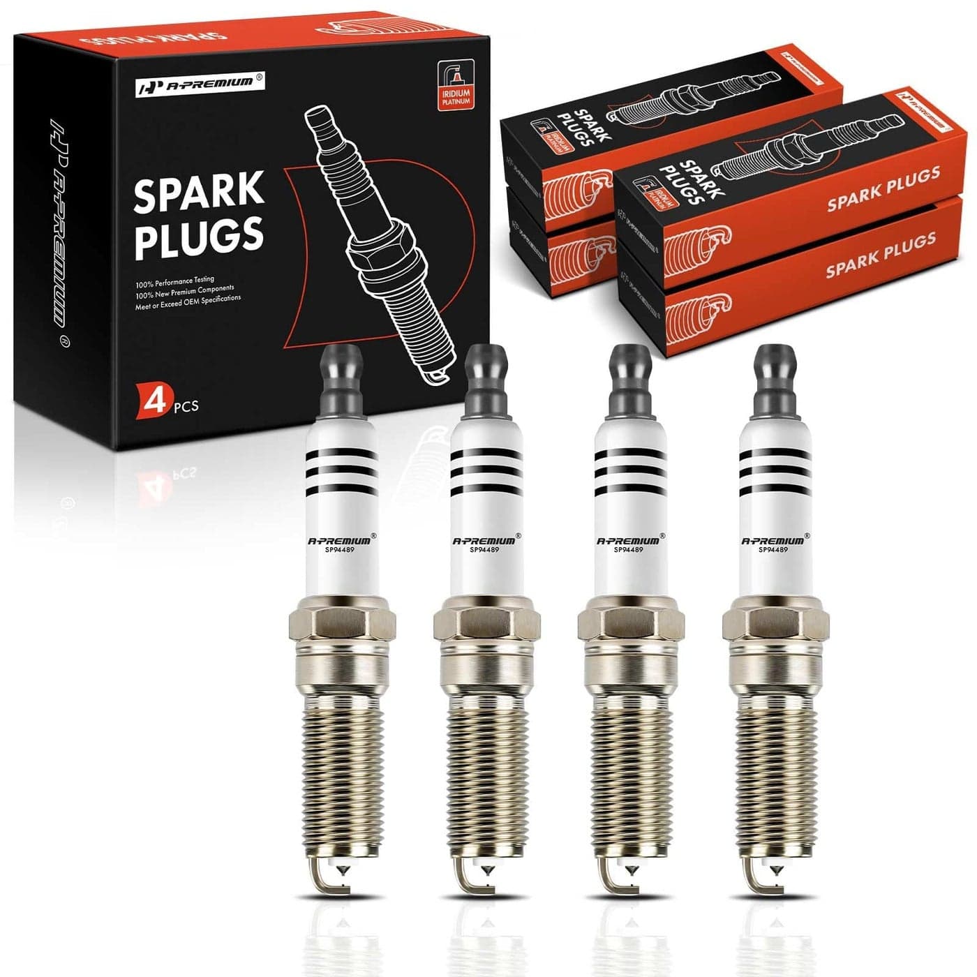 APremium 4PCS Iridium Platinum Spark Plugs Compatible with Buick Cadillac Chevrolet GMC Vehicles Envision Regal ATS CT6 CTS Equinox Malibu Terrain 20142020 L4 20L