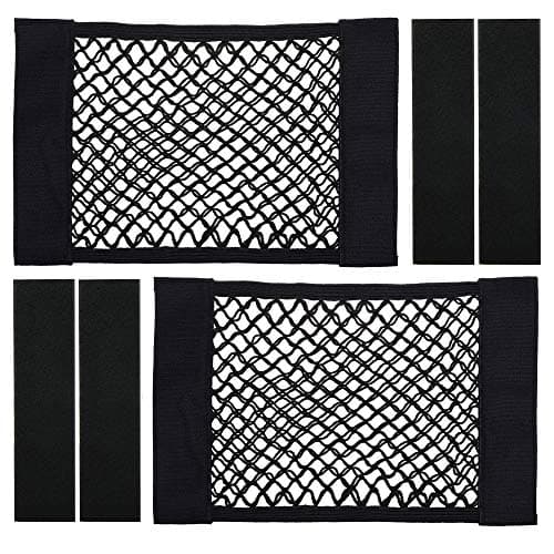 Cosmos Universal Mesh Cargo Net Wall Sticker Organizer Pouch Bag Storage Mesh Net for Car Trunk Pack of 2 with Tape Stickers