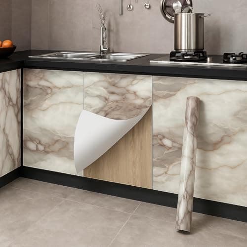 Barebeauty 60CM X 200CM Kitchen Wallpaper Oil Proof, Waterproof self-Adhesive Wall Stickers for Kitchen Anti-Mold and Heat Resistant Aluminium Backsplash Wallpaper (Pack of 2)