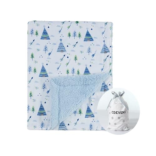 CREVENT 30''X40'' Cute Cozy Fluffy Warm Baby Blanket for Girls Boys Infants Toddlers' Bedding/Crib/Cot/Stroller, Baby Shower Birthday Newborn's Gift - Christmas Tree