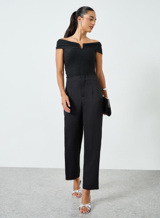 Black High Rise Skinny Fit Pants